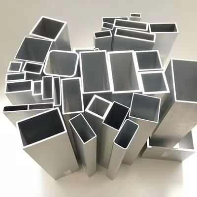 Custom Alu T5 T6 6061 6063 Aluminum Hollow Tubes Extruded Square Rectangle Aluminum Tubing Aluminum Square Tube